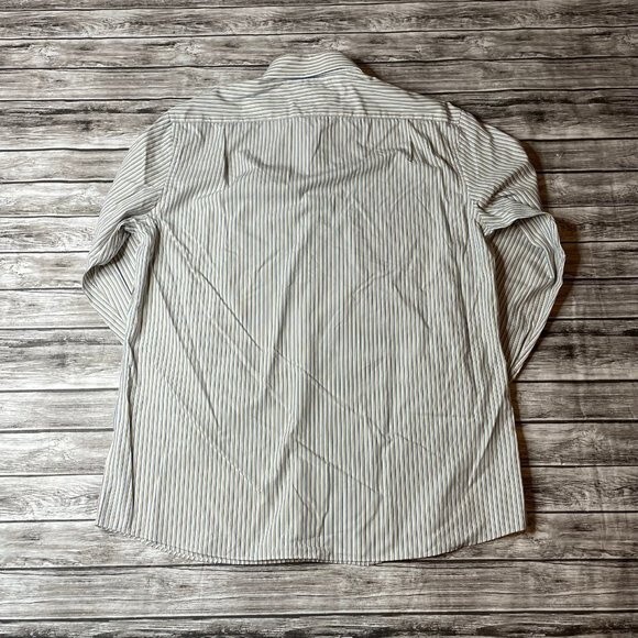 Tommy Hilfiger Mens Button Down Long Sleeve Shirt Yellow White Blue 17 32-33 - Picture 2 of 10